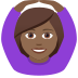 🙆🏾‍♀️ woman gesturing OK: medium-dark skin tone display on JoyPixels